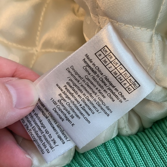 💚💚 ROTATE by Birger Christensen Cropped Bomber Jacket - Mint Green 💚💚 - Picture 15 of 17